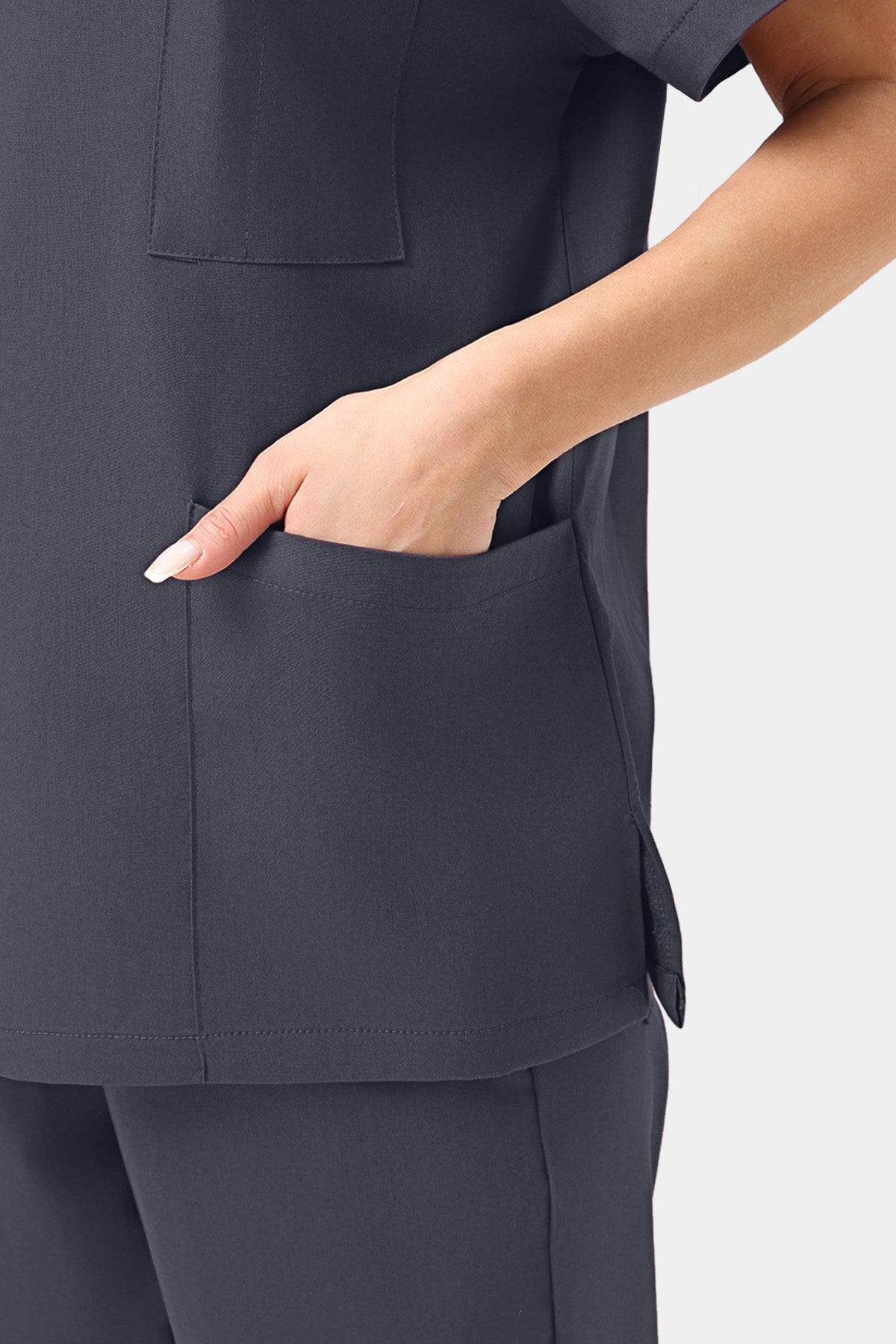 JelriSoFit Free Uniformes de Trabajo – Mujer Gris Carbon, Tejido mejorado