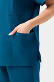 JelriSoFit Free Uniformes Médicos – Mujer Azure Blue, Bolsillos amplios