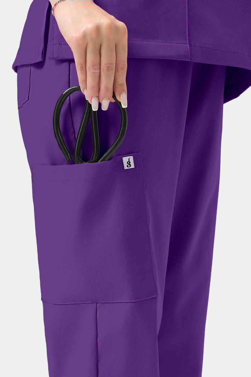 JelriSoFit Free Uniformes de Trabajo – Mujer Morado oscuro, Comodidad deportiva