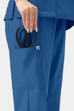 JelriSoFit Free Uniformes Médicos – Mujer Azure Blue, Bolsillos amplios