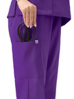 JelriSoFit Classic Nursing Scrubs – Women’s Dark Purple, Lightweight and Stretchy