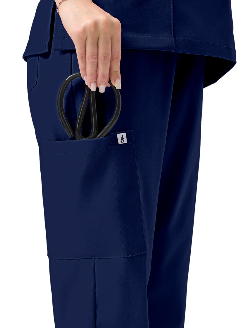 JelriSoFit Classic Nursing Uniforms – Women’s Navy Blue, Stretch fabric