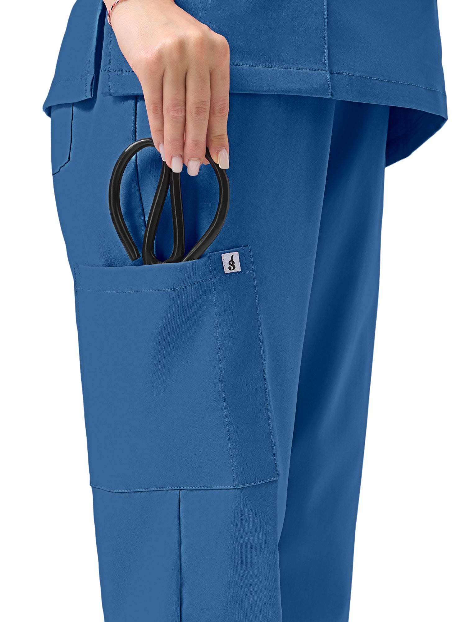 JelriSoFit Classic Medical Scrubs – Women’s Caribbean Blue, Durable and wear-resistant