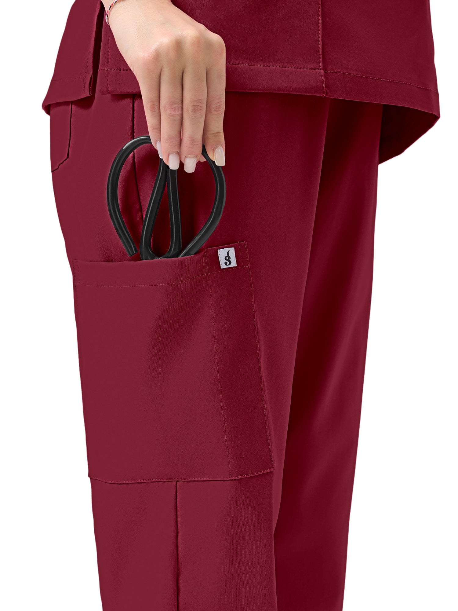 JelriSoFit Classic Medical Uniforms – Women’s Burgundy, Sporty Comfort