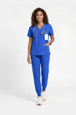 JelriSoFit Free Uniformes Médicos – Mujer Azul Rey, Cintura elástica