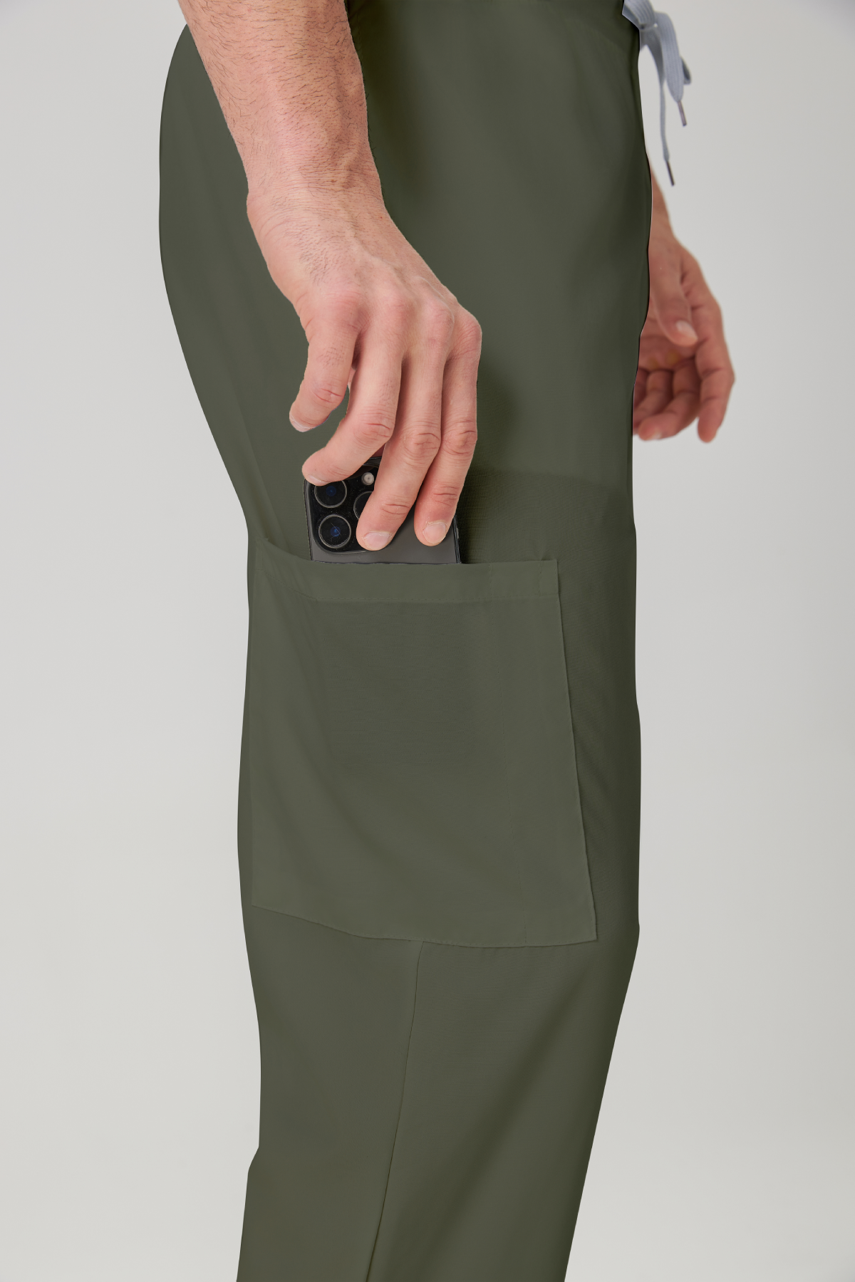 JelriSoFit Classic Uniformes Médicos - Hombre Frijol Verde Gris, fácil de limpiar