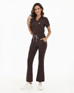 JelriSoFit FlowForm Uniformes de Trabajo 2 Piezas – Mujer Espresso, comodidad tipo activewear y ajuste estructurado