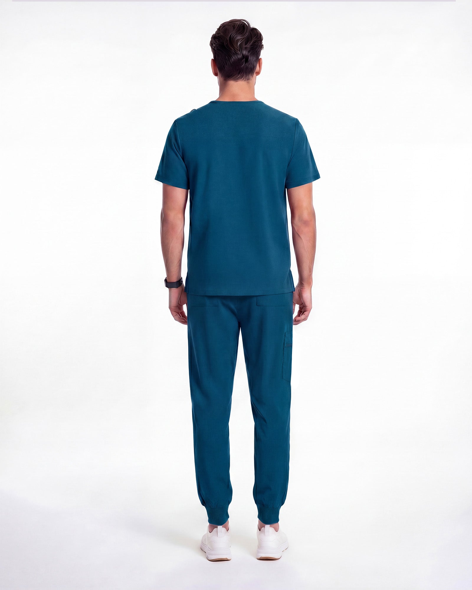 JelriSoFit Free Uniformes Médicos – Hombres Azure Blue, Cintura elástica