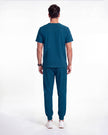 JelriSoFit Free Uniformes Médicos – Hombres Azure Blue, Cintura elástica