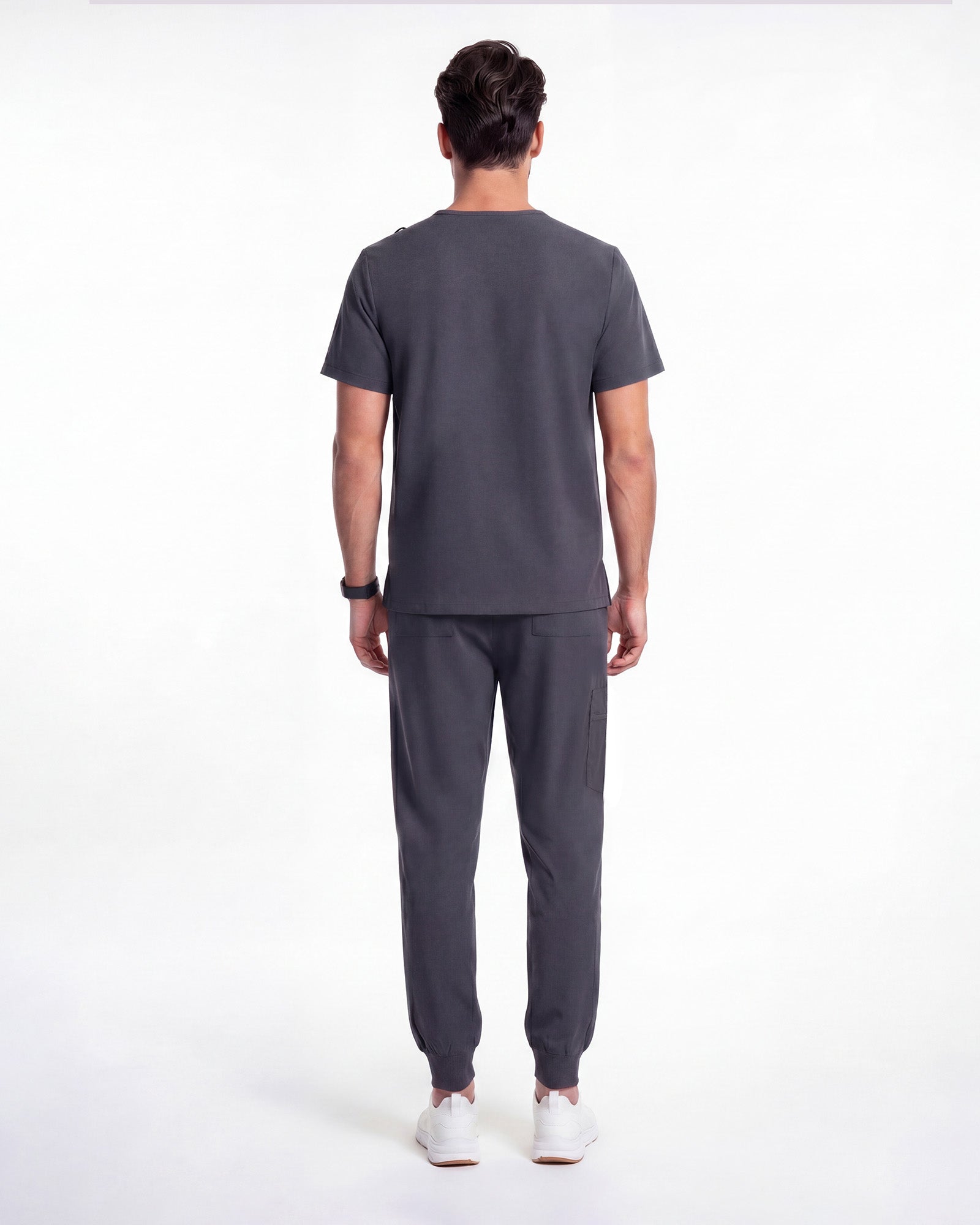 JelriSoFit Free Uniformes Quirúrgicos – Hombres Gris Carbon, Secado rápido y fresco