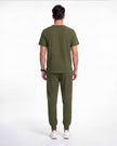 JelriSoFit Free Uniformes de Trabajo – Hombres Verde Musgo, Tejido resistente a salpicaduras leves