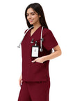 JelriSoFit Classic Medical Uniforms – Women’s Burgundy, Sporty Comfort