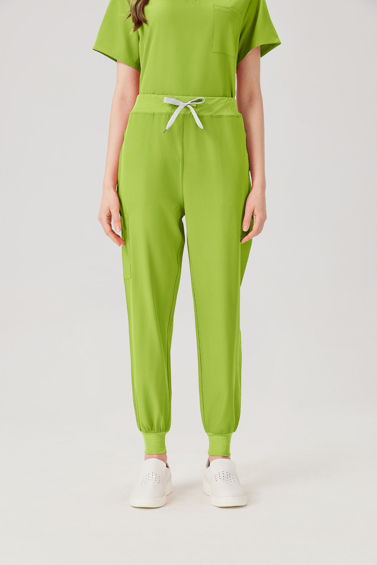 JelriSoFit Classic Uniformes Médicos - Mujer Verde Lima, Suave y elástico
