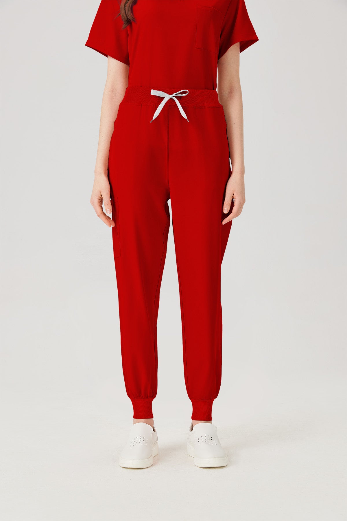 JelriSoFit Classic Pijama Quirúrgica - Mujer Granada Roja, resistente a salpicaduras leves