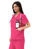 JelriSoFit Classic Nursing Scrubs – Women’s Hot Pink, Easy to care for and durable