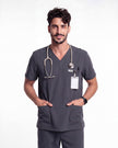 JelriSoFit Free Uniformes Quirúrgicos – Hombres Gris Carbon, Secado rápido y fresco