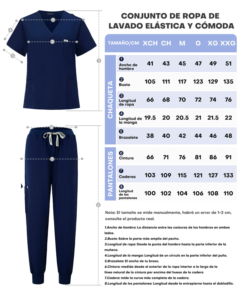 JelriSoFit Free Pijama Quirúrgica – Mujer Azul Marino, Secado rápido y fresco