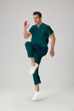 JelriSoFit Classic Medical Uniforms - Men's Moss Green, Stain Resistant