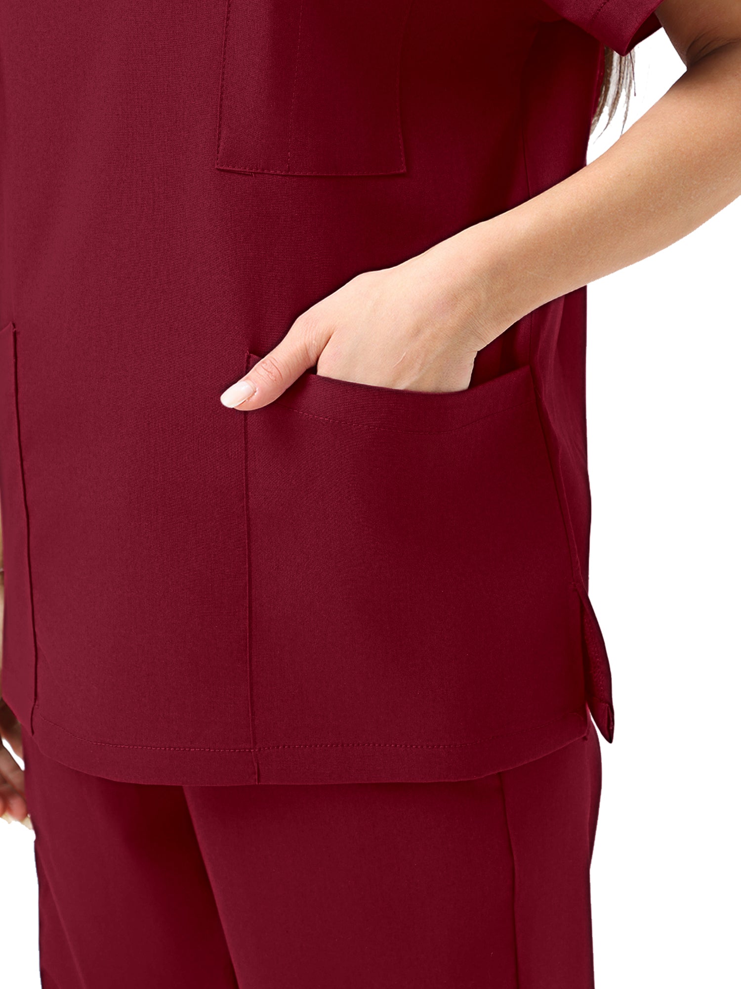 JelriSoFit Classic Medical Uniforms – Women’s Burgundy, Sporty Comfort