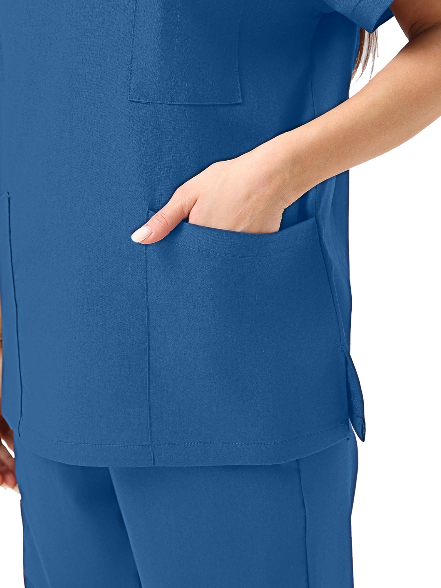 JelriSoFit Classic Medical Scrubs – Women’s Caribbean Blue, Durable and wear-resistant