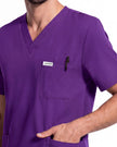 JelriSoFit Free Uniformes de Trabajo – Hombres Morado oscuro, Puños acanalados en tobillos