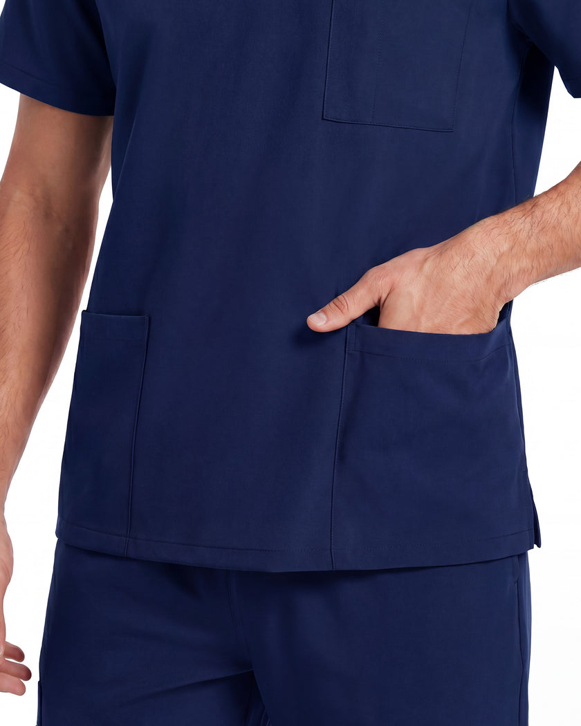 JelriSoFit Free Uniformes Médicos – Hombres Azul Marino, mantiene una apariencia ordenada