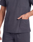 JelriSoFit Free Uniformes Quirúrgicos – Hombres Gris Carbon, Secado rápido y fresco