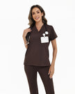 JelriSoFit FlowForm Uniformes de Trabajo 2 Piezas – Mujer Espresso, comodidad tipo activewear y ajuste estructurado