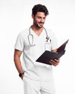 JelriSoFit Free Pijama Quirúrgica – Hombres Blanco, Tejido mejorado