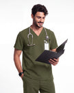 JelriSoFit Free Uniformes de Trabajo – Hombres Verde Musgo, Tejido resistente a salpicaduras leves