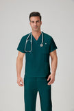 JelriSoFit Classic Medical Uniforms - Men's Moss Green, Stain Resistant