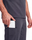 JelriSoFit Free Uniformes Quirúrgicos – Hombres Gris Carbon, Secado rápido y fresco