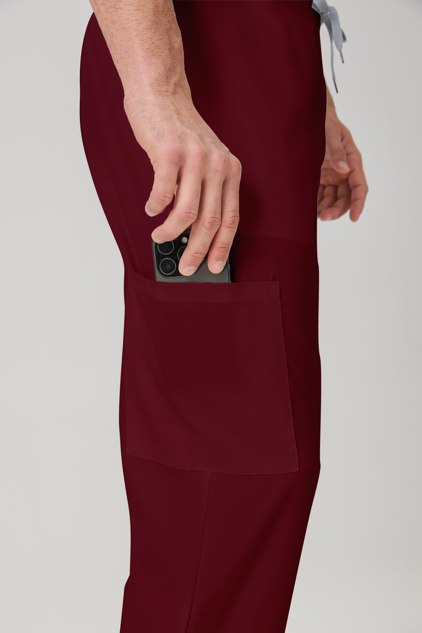 JelriSoFit Classic Medical Uniforms - Men's White, Straight Leg Trouser Set