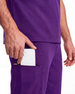 JelriSoFit Free Uniformes de Trabajo – Hombres Morado oscuro, Puños acanalados en tobillos