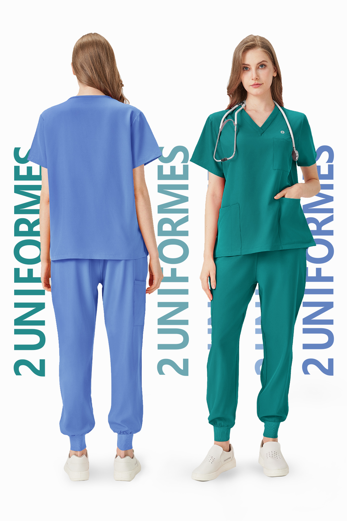 Dúo ágil: Azul Claro y Verde Jade