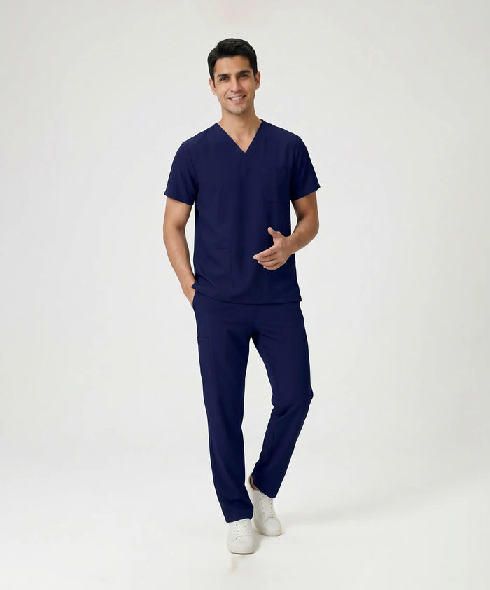 JelriSoFit Classic Uniformes Quirúrgicos - Hombre Azul Marino, Ligero y elástico