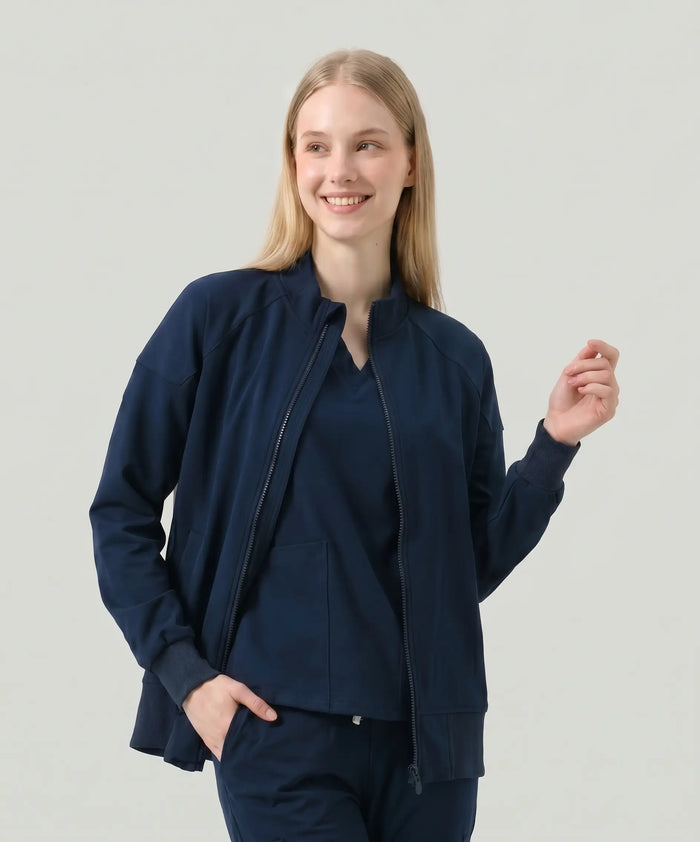 JelriSoFit Set quirúrgico 3 piezas – Mujer Azul Marino, Resistente al lavado y al desgaste