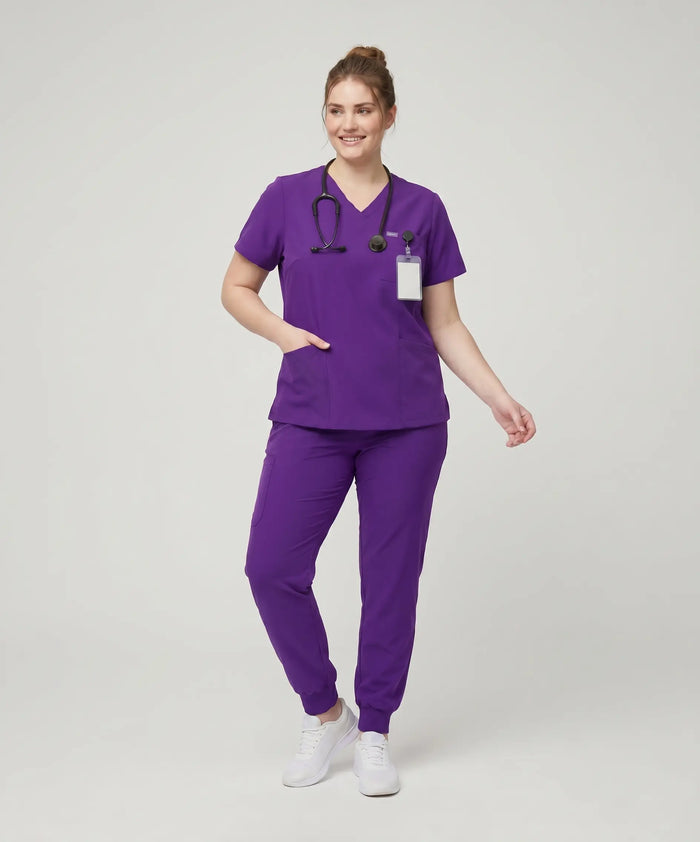 JelriSoFit Free Uniformes de Trabajo – Mujer Morado oscuro, Comodidad deportiva