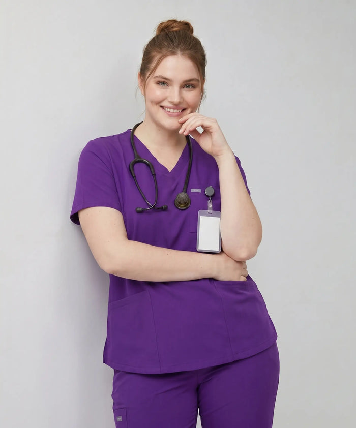 JelriSoFit Free Uniformes de Trabajo – Mujer Morado oscuro, Comodidad deportiva