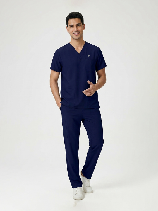 JelriSoFit Classic Uniformes Quirúrgicos - Hombre Azul Marino, Ligero y elástico