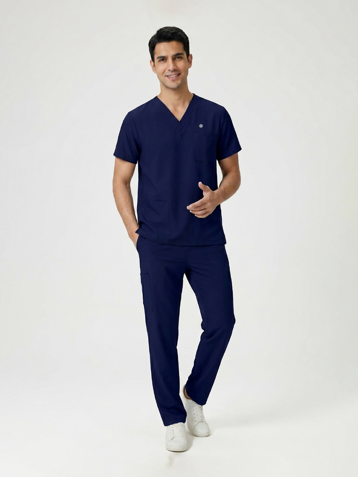JelriSoFit Classic Uniformes Quirúrgicos - Hombre Azul Marino, Ligero y elástico