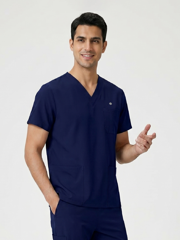 JelriSoFit Classic Uniformes Quirúrgicos - Hombre Azul Marino, Ligero y elástico