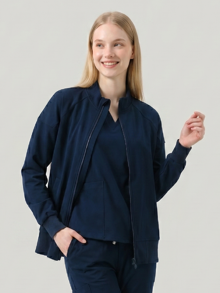 JelriSoFit Set quirúrgico 3 piezas – Mujer Azul Marino, Resistente al lavado y al desgaste