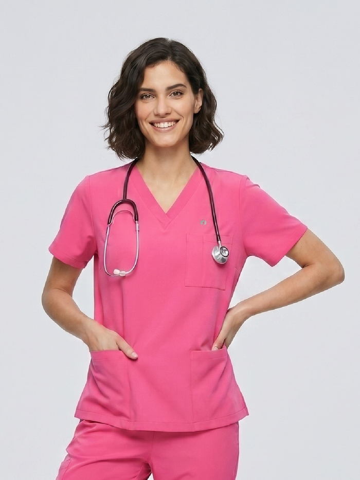 JelriSoFit Classic Uniformes Médicos - Mujer Fucsia, Impermeable y de secado rápido