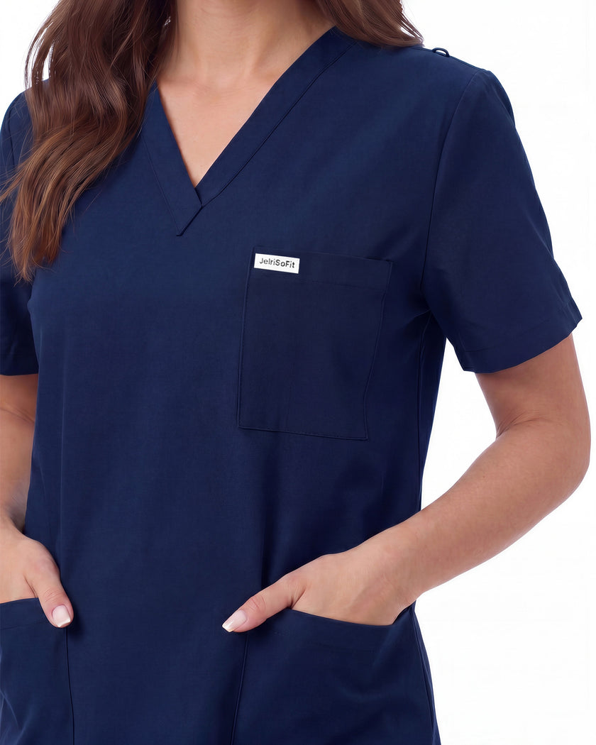 JelriSoFit Free Pijama Quirúrgica – Mujer Azul Marino, Secado rápido y fresco