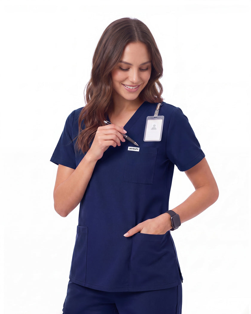 JelriSoFit Free Pijama Quirúrgica – Mujer Azul Marino, Secado rápido y fresco