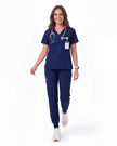 JelriSoFit Free Pijama Quirúrgica – Mujer Azul Marino, Secado rápido y fresco