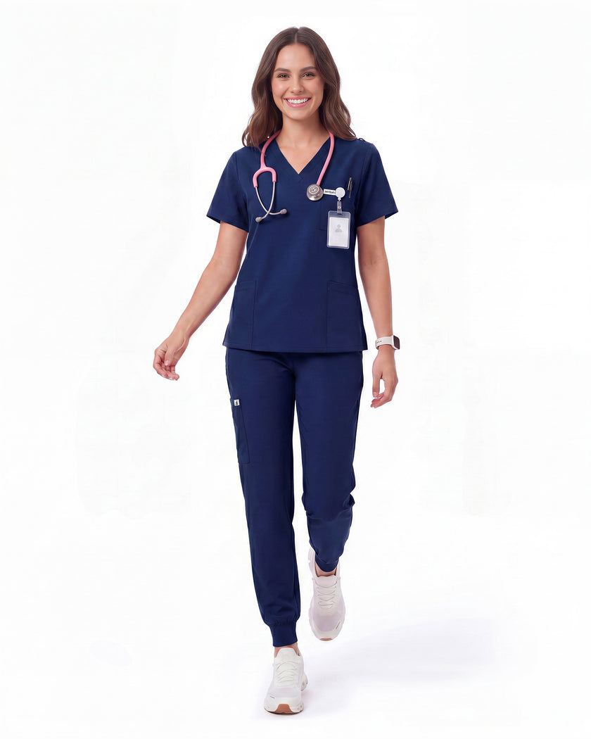 JelriSoFit Free Pijama Quirúrgica – Mujer Azul Marino, Secado rápido y fresco