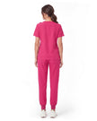 JelriSoFit Free Pijama Quirúrgica – Mujer Fucsia, Puños acanalados en tobillos