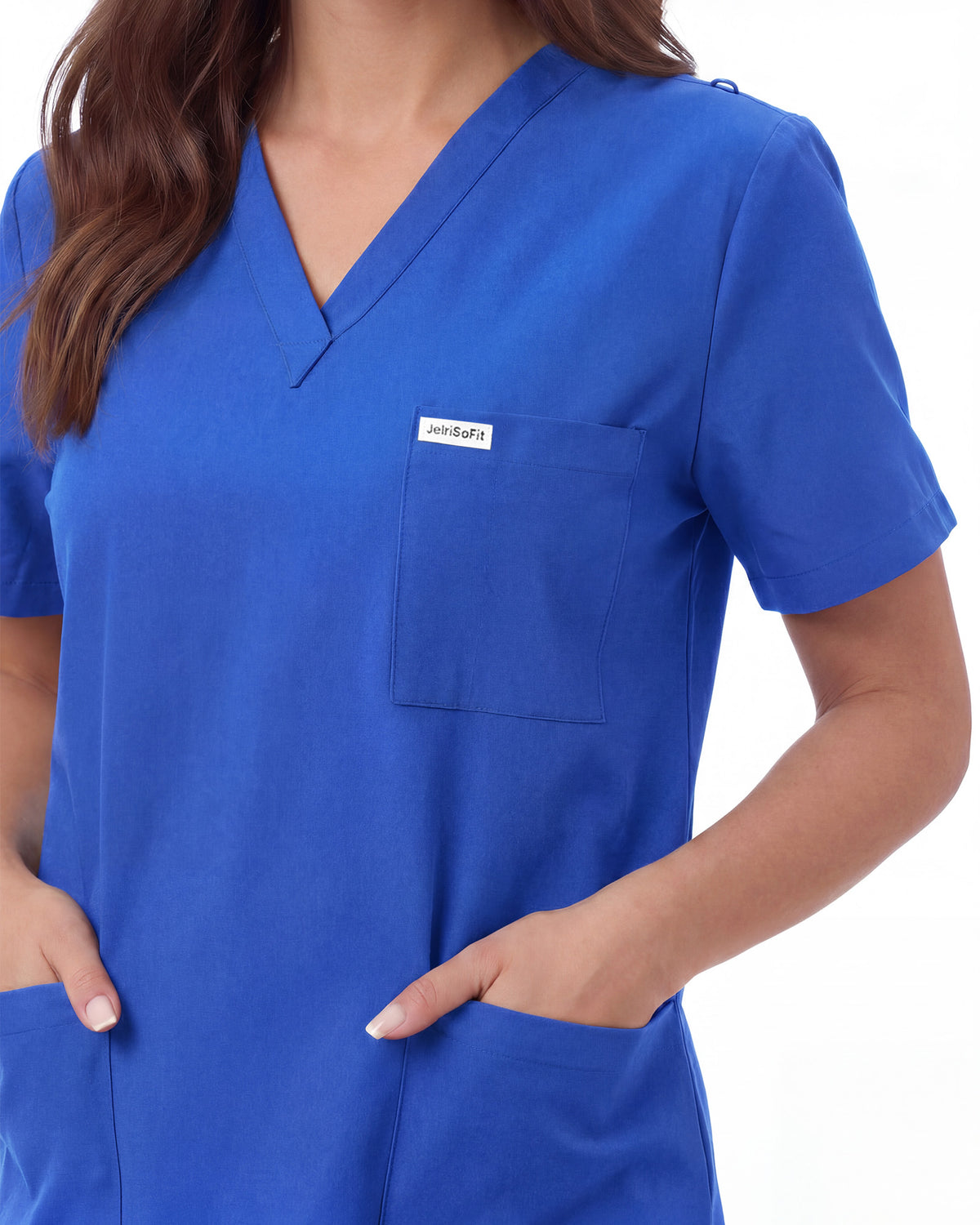 JelriSoFit Free Uniformes Médicos – Mujer Azul Rey, Cintura elástica